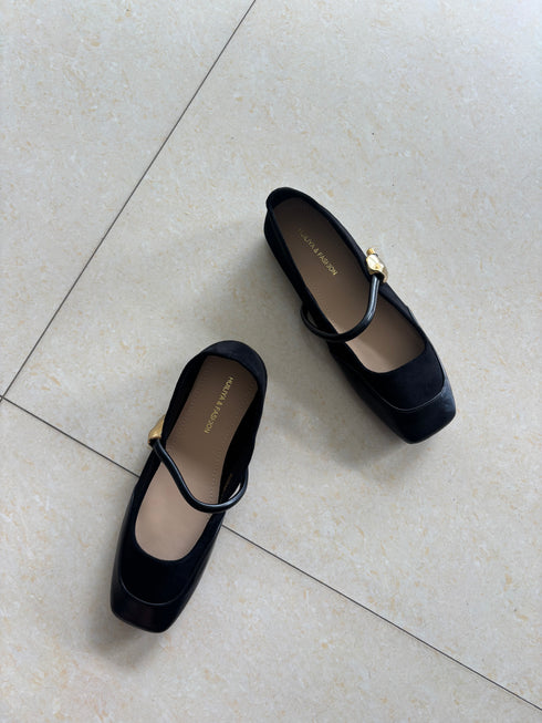 Cute Flat Suede Pu Leather Pumps